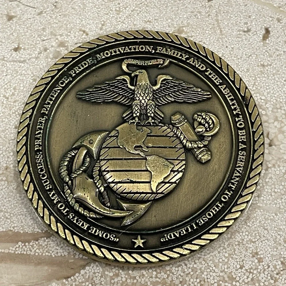 USMC Marine‎ Corp SERGEANT MAJOR Military CHALLENGE COIN Mario Fields SEMPER FI